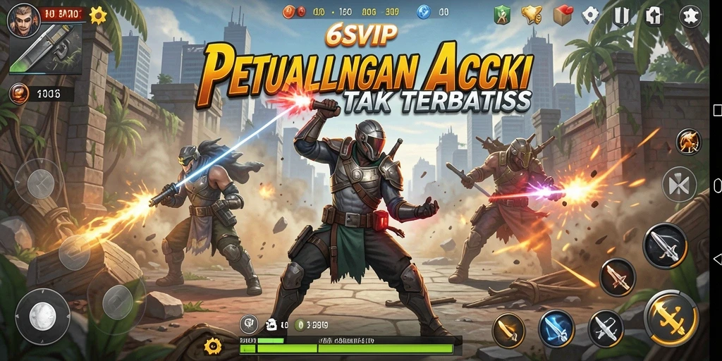 Screenshot gameplay 6SVIP menampilkan aksi menegangkan di setiap level.