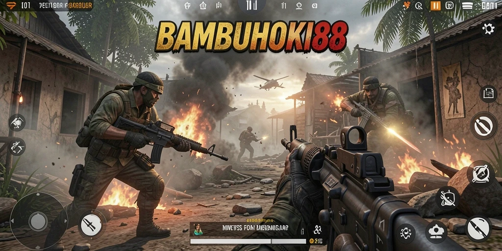 Gameplay intens dan seru dalam BAMBUHOKI88 yang menguji keterampilan FPS.