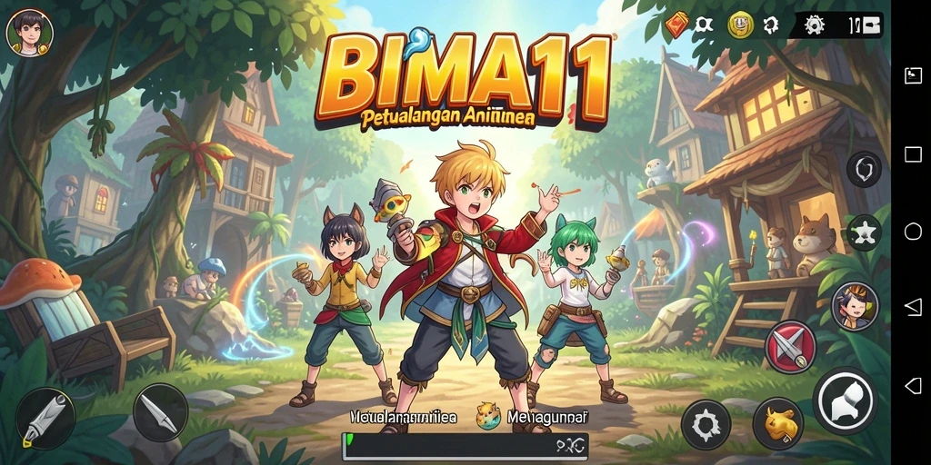 Screenshot BIMA11 menampilkan karakter Anime dalam pertempuran epik.