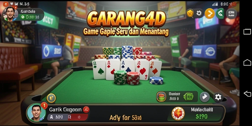 Tampilan gameplay seru GARANG4D saat bermain Gaple.