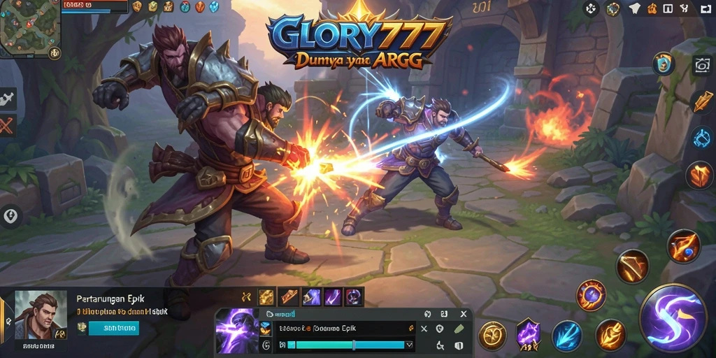 Tampilan seru dari aksi pertempuran di GLORY777.