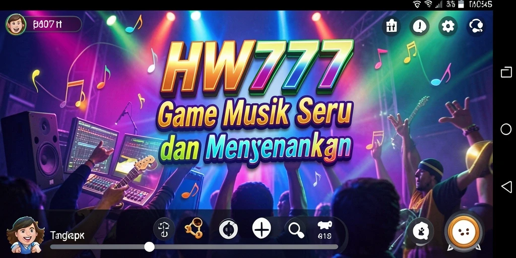 Tampilan unik dari gameplay HW777 yang menarik dan penuh warna.