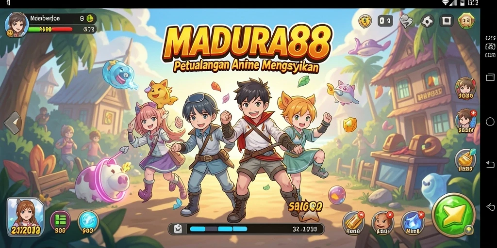 Tangkapan layar gameplay menampilkan petualangan seru di dunia Anime.