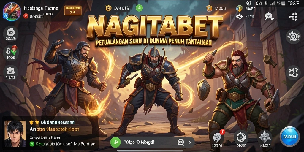 Tampilan gameplay NAGITABET yang menampilkan petualangan seru.