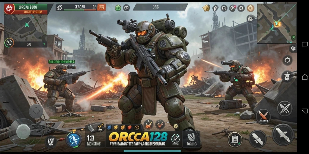 Tampilan permainan ORCA128 yang menarik dan penuh strategi.