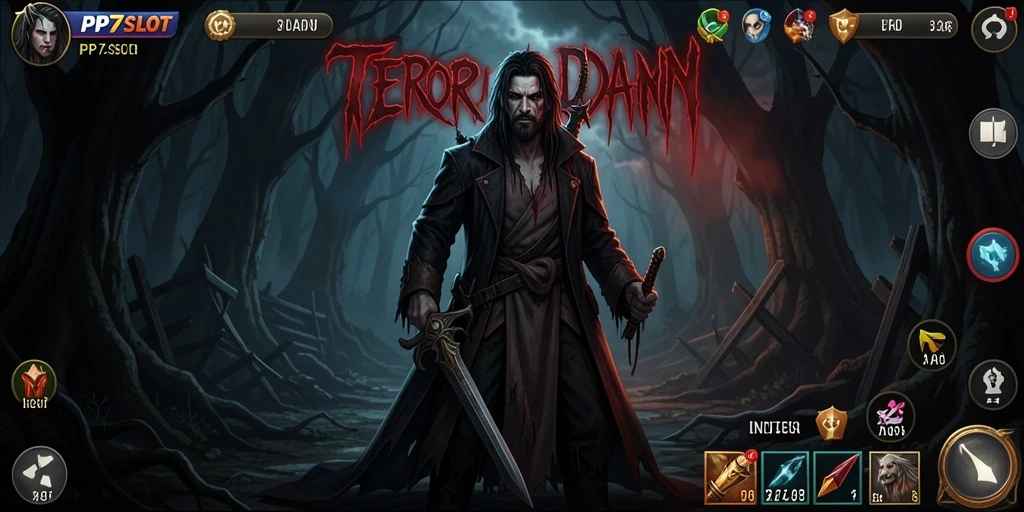 Tangkapan layar gameplay PP7SLOT yang menakutkan dan mencekam.