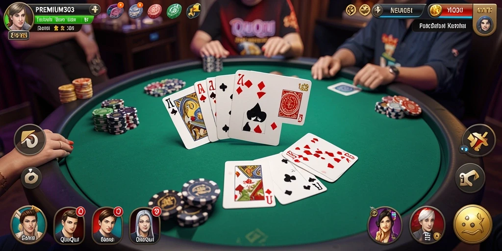 Tampilan gameplay seru QiuQiu di PREMIUM303.