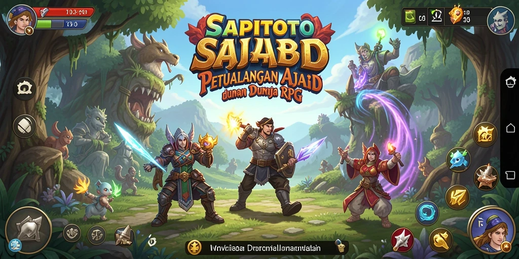 Tampilan gameplay menarik dari SAPITOTO saat menjalani petualangan RPG.