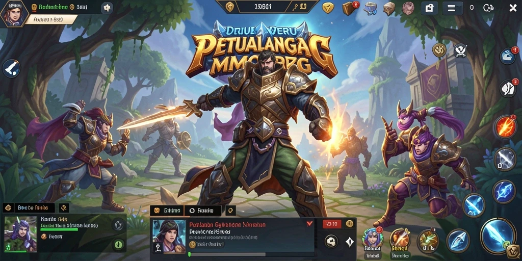 Screenshot gameplay SBOBET menunjukkan aksi seru dalam dunia MMORPG.