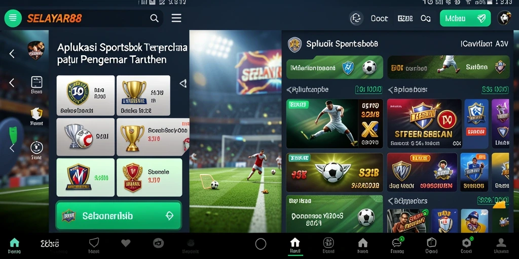 Tampilan antarmuka dari SELAYAR88 yang memudahkan taruhan sportsbook.