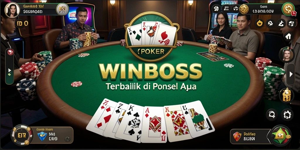 Tangkapan layar gameplay WINBOSS menampilkan aksi seru permainan Poker.