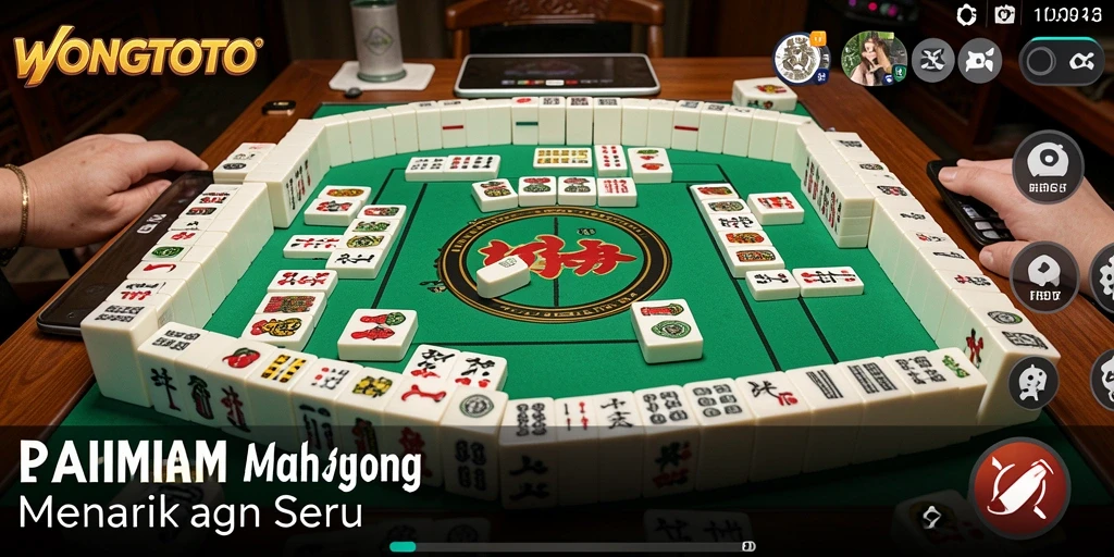 Screenshot gameplay WONGTOTO yang menampilkan tantangan Mahjong yang seru.